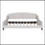 Lit de jour capitonné moderne de luxe, double, beige