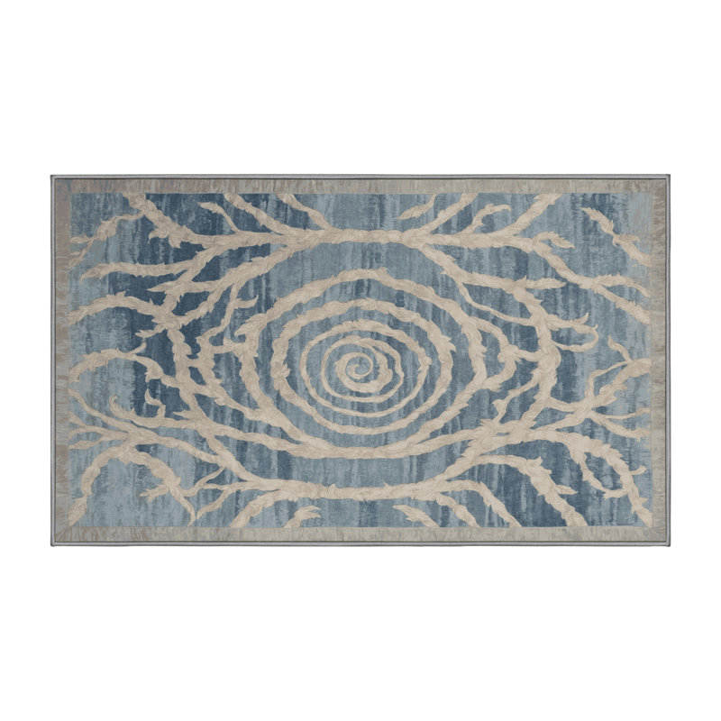Tapis gris lavable à la machine, Rectangulaire 3 pi x 5 pi
