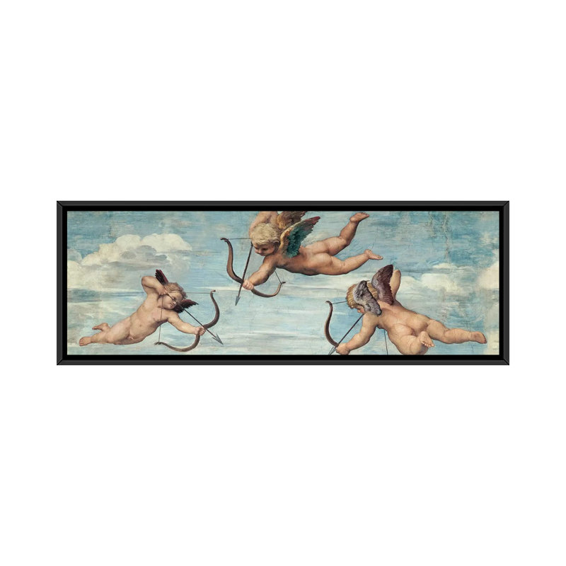 «Trionfo di Galatea» par Raffaello Sanzio, impression sur toile, H 20 po x l 60 po x P 1,5 po, Toile avec cadre noir