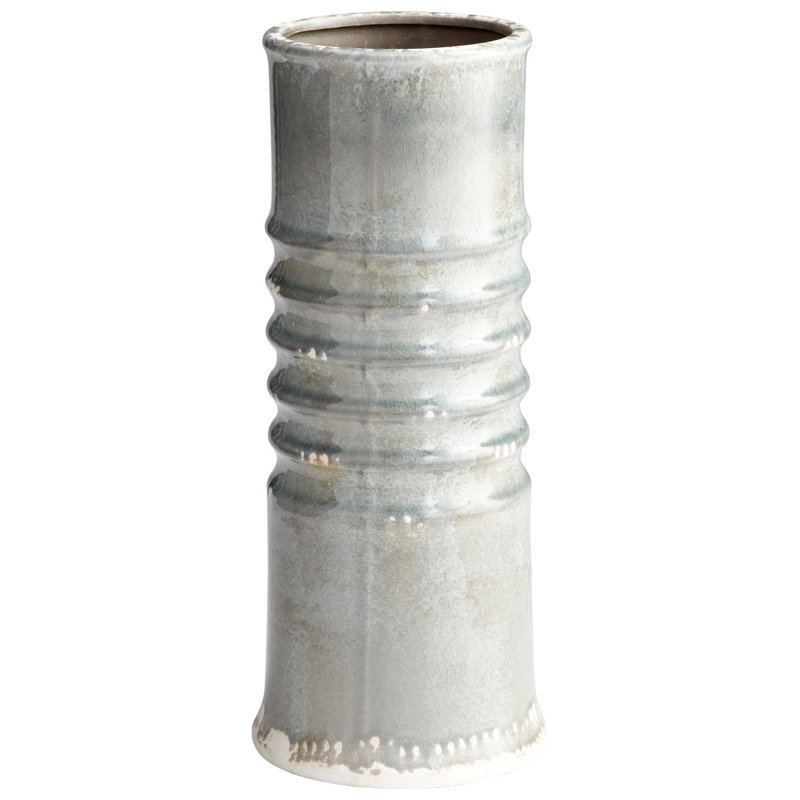 Pot de fleurs en terre cuite accordéon, H 16 po x l 6,5 po x P 6,5 po