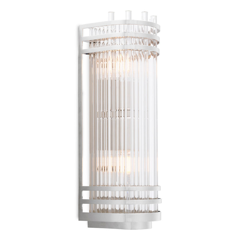 Gulf 2 - Light Flush Mounted Sconce, Silver, 15" H x 5" W x 5" D