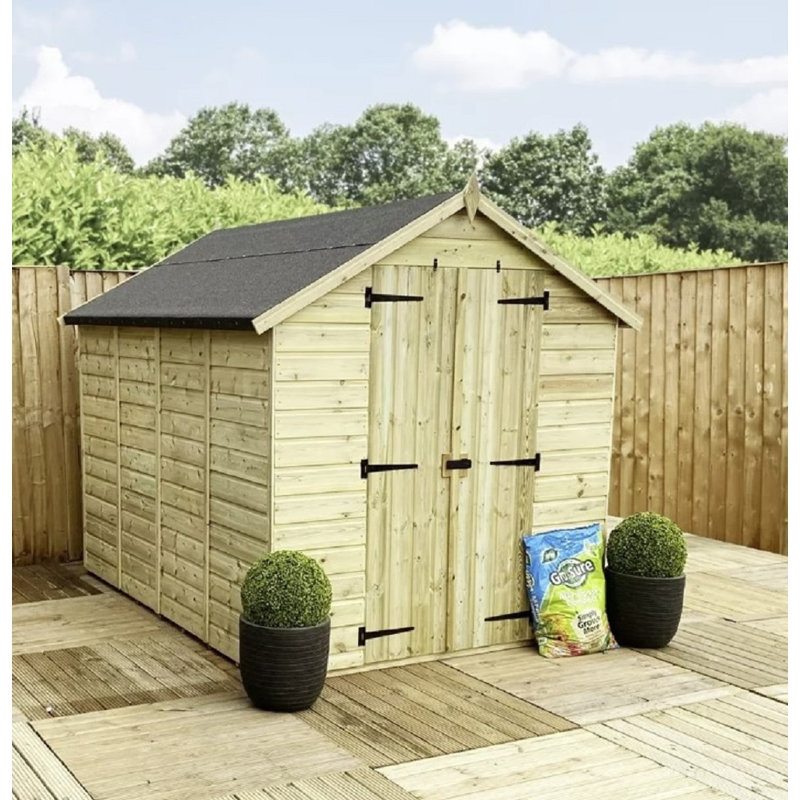 Ziemer 6 ft. W x 10 ft. D Solid Wood Garden Shed