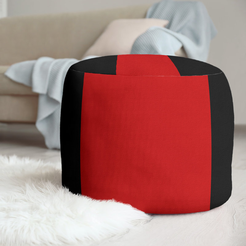 Repose-pieds 20,5 po, Noir / rouge / noir