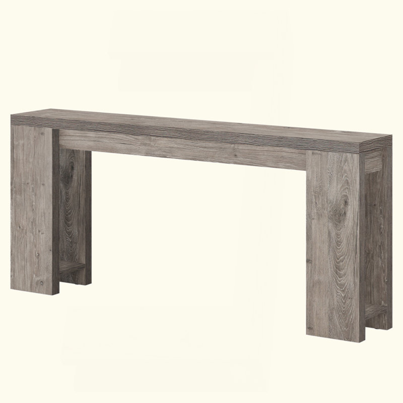 70.9 Inch Extra Long Farmhouse Console Table with Storage, Narrow Sofa Table for Entryway and Living Room, Rustic Grey Accent Furniture