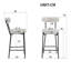 Quisto Upholstered Counter Stool with Metal Frame
