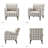 Arching Farmhouse 29.5" Wide Polyester Armchair with Solid Wood Legs-1998562401