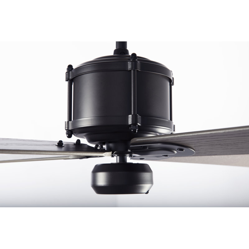 Industry Downrod Ceiling Fan, Remote Control, Graywash, Dark Bronze