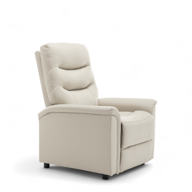 Manual Recliner Chair, Cream