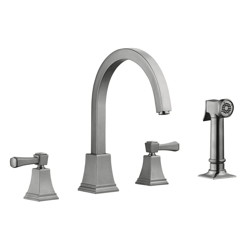 Ebern Designs Bendigo Kitchen Faucet with Side Spray, Satin Nickel