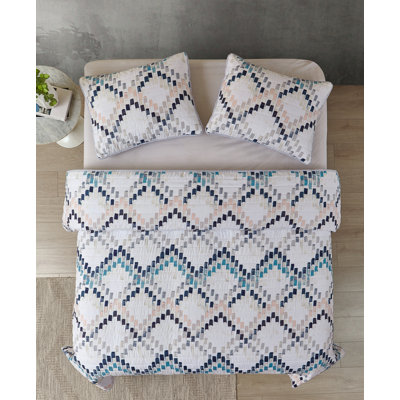 Ensemble de courtepointe 3 pièces Serenity Aqua