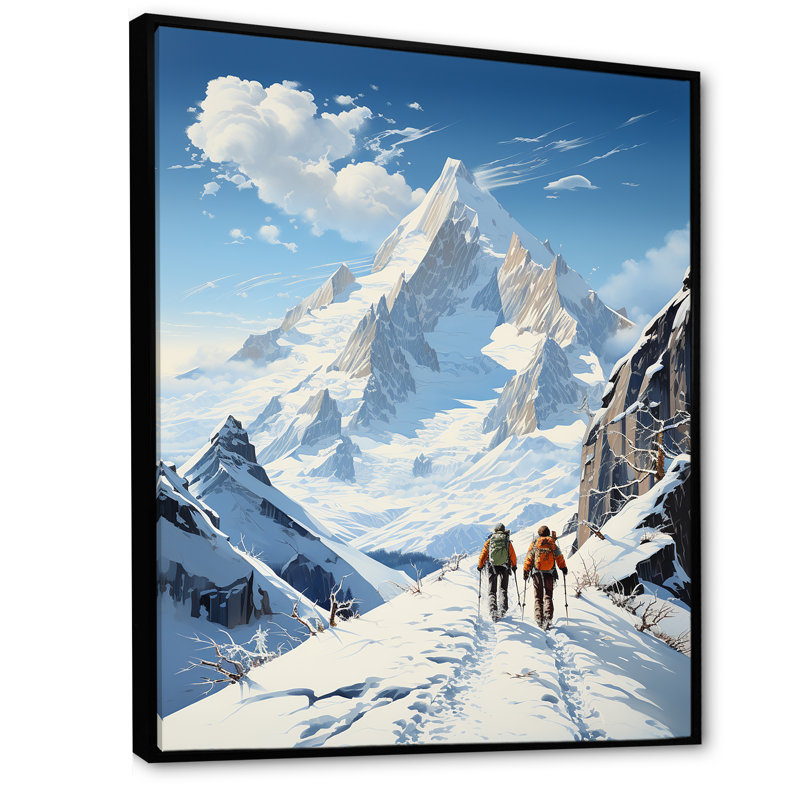 Alpes françaises françaises, impression sur toile, Cadre flottant noir, H 40 po x l 30 po x P 1,5 po