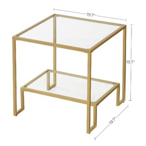 Etta Avenue™ Heaton Glass Frame End Table & Reviews | Wayfair