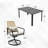6 - Person Rectangular Outdoor Dining Set With Cushions-809541444