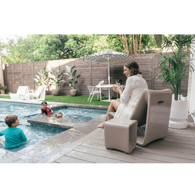 Loop Outdoor Square Side Table, Sandstone