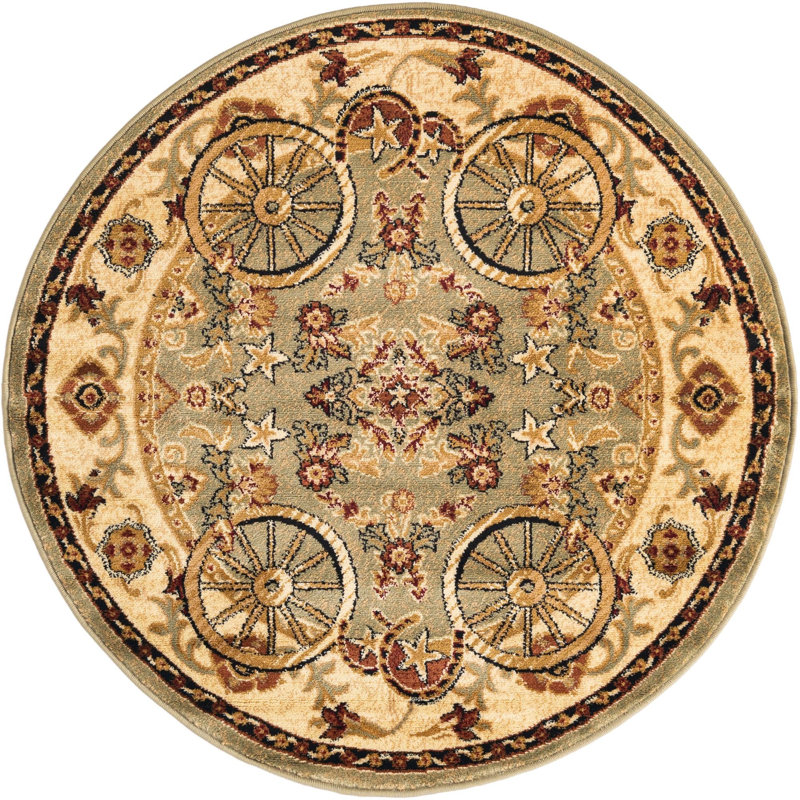 Athallia Oriental Indoor Rug, Round 4'