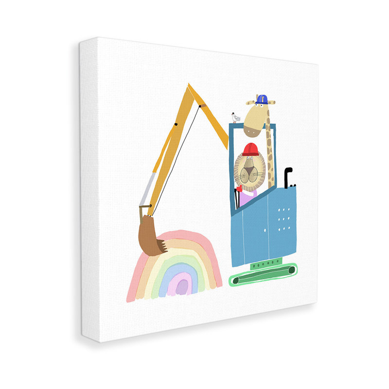 «Animals Digging Rainbow Wrarap Canvas» par Carla Daly sur, H 24 po x l 24 po