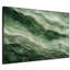 Très grand art mural imprimé sur tissu - Vague de marbre vert abstrait, décor de chambre à coucher contemporain - "Assemblage requis (cadre non fini)"-130842319