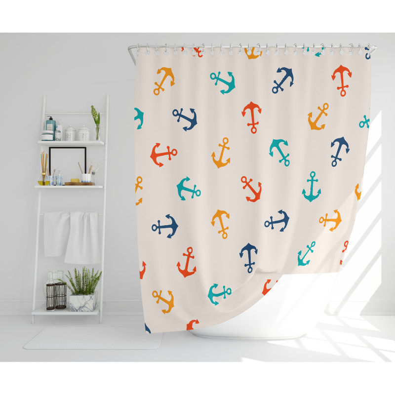Solomon Polyester Shower Curtain, 168cm H x 168cm W