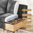 114" Modular Sectional Sofa, Corduroy L Shaped Modular Sofa, Sectional Couches For Living Room, Bedroom And Apartment-32468580