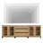 3 In 1 TV Stand For Tvs Up To 100 Inch, Modern Entertainment Center With Glass Doors And Drawer, TV Console With Adjustable Shelf For Living Room, Bedroom-1386391208