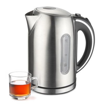 Mega Chef 1.8 qt. Stainless Steel Whistling Electric Tea Kettle