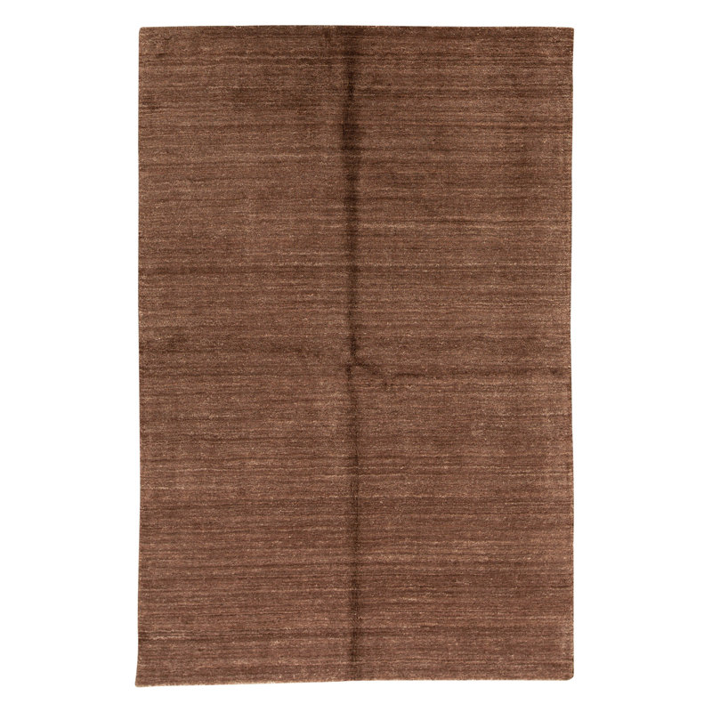 Hand Knotted Area Rug in Brown