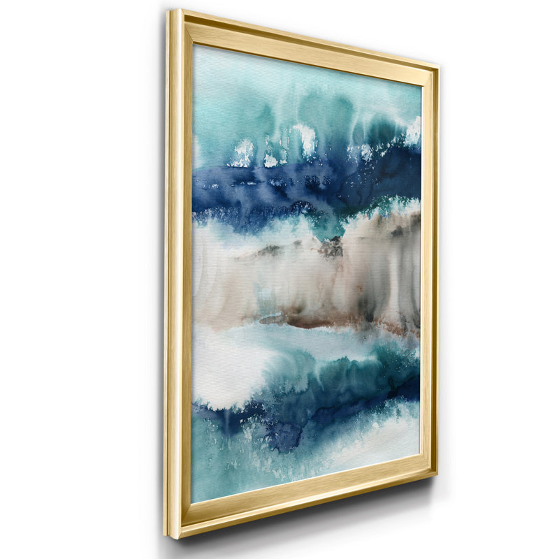 «Shifting Sands» par J Paul - simple - mat et encadré sous verre, grand art mural de salon, H 22,5 po x l 30,5 po x P 1,5 po