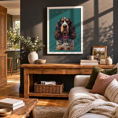 Spaniel Portrait Vintage - Print