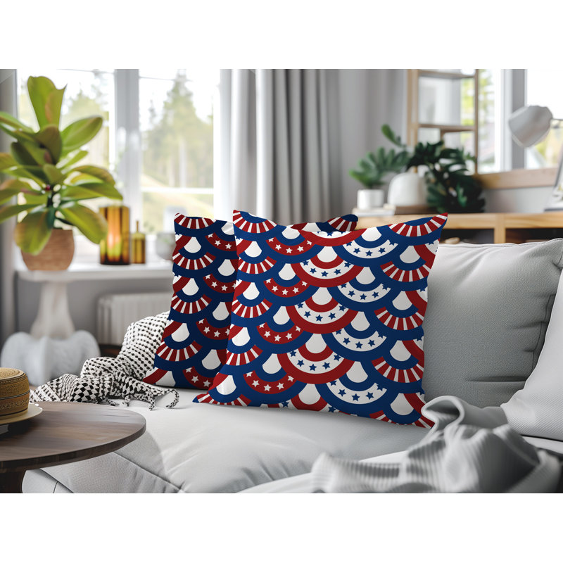Oreiller réversible intérieur / extérieur Freedom, 16 x 16, Navy Blue