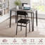 Ensemble de table de salle à manger pour 4 personnes, table de cuisine avec chaises rembourrées pour petits espaces, gris-1279702878