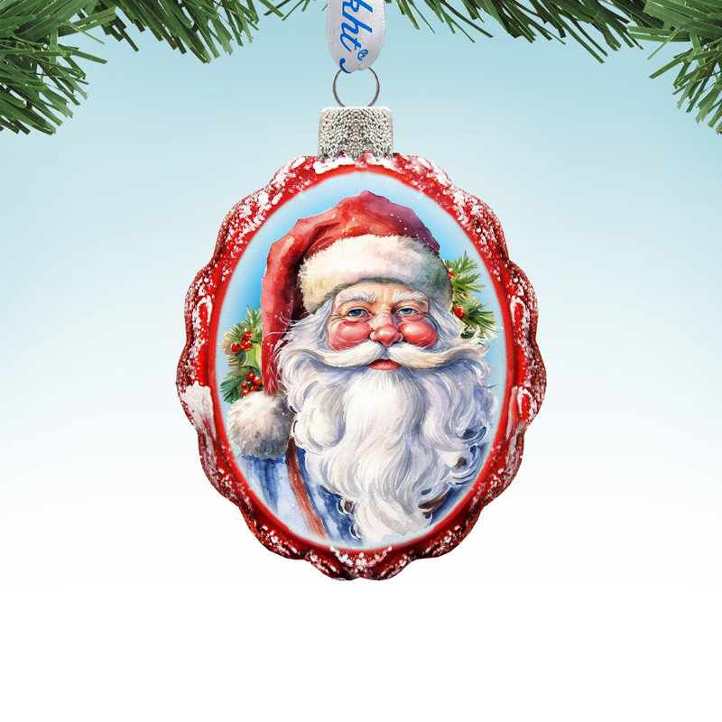 4'' Glass Hanging Figurine Ornament