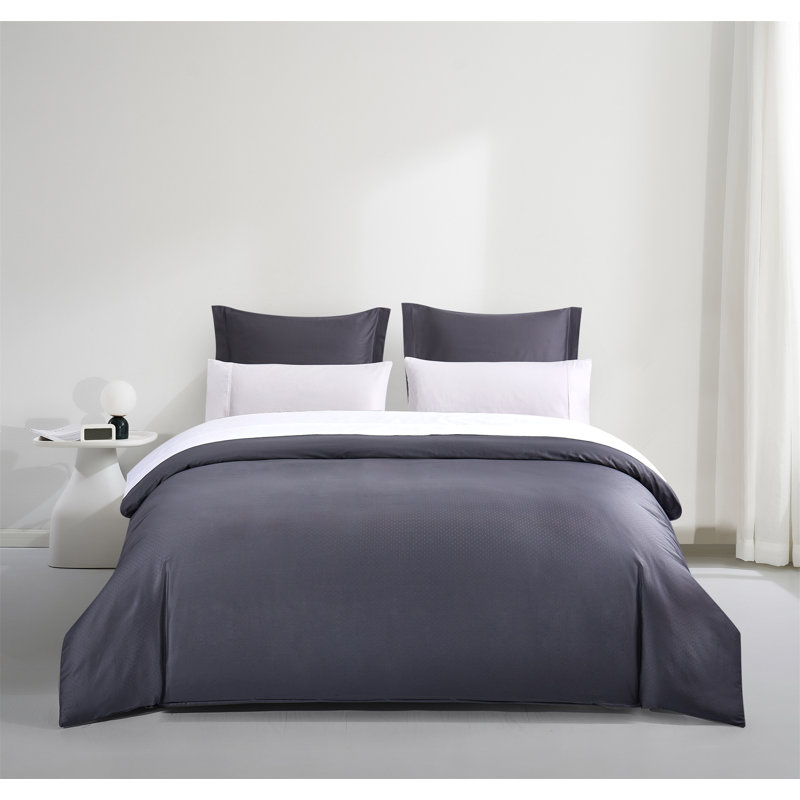 Ensemble de draps 100% coton 600 fils 600 fils, Ensemble de draps pour très grand lit avec 2 taie, Blanc