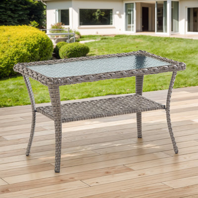Valierius Rectangular Outdoor Coffee Table , 34 " W 20 " D