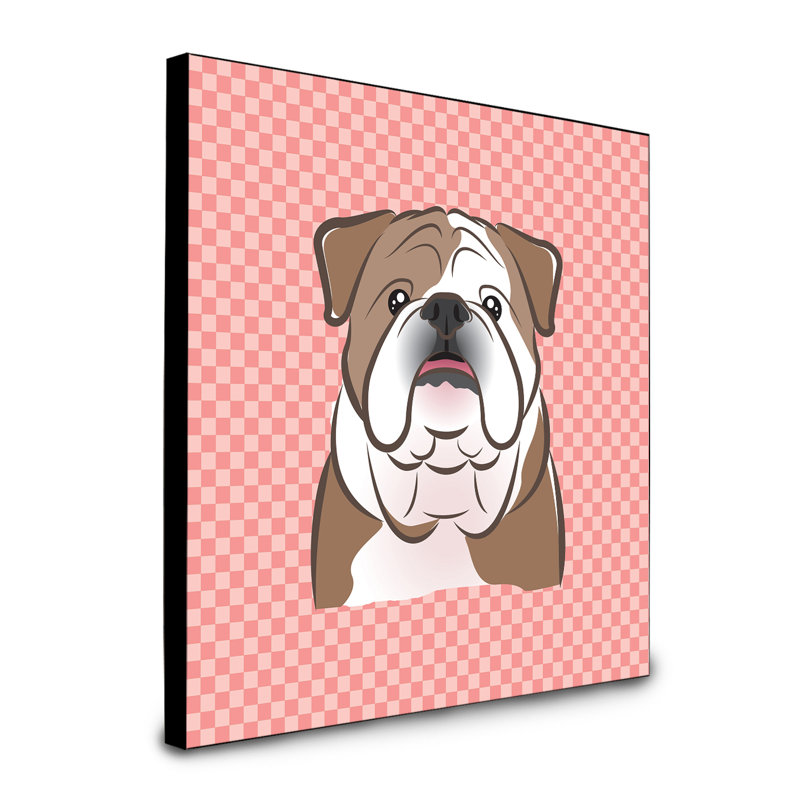 Panneau mural d’art Dungorbery, Rose, Basset hound brun foncé
