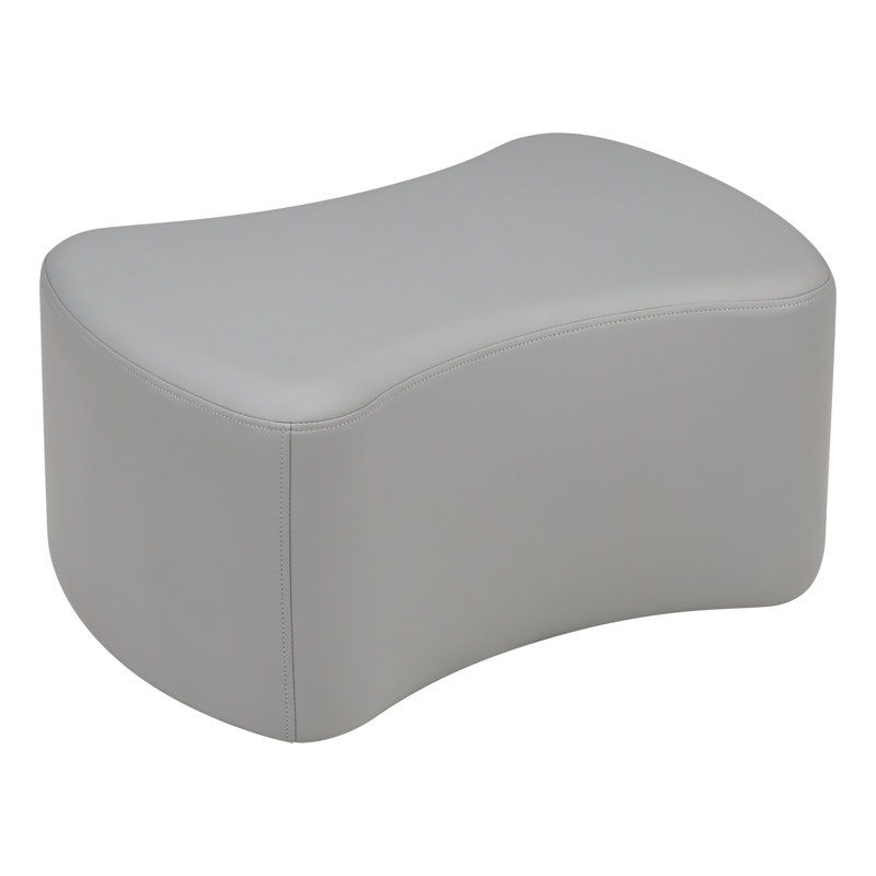 Tabouret à nœuds papillon structuré en savoir plus, H 14 po x l 24,5 po x P 17 po, Gris clair, Oui