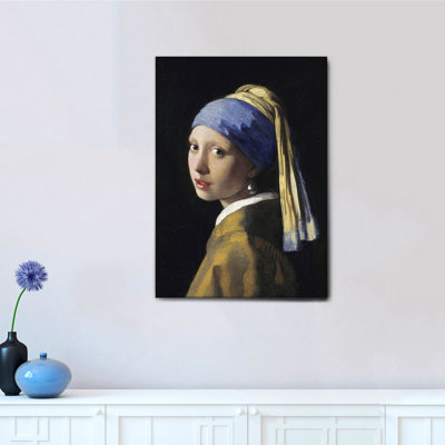 Leinwandbild Das Mädchen mit dem Perlenohrgehänge von Jan Vermeer