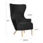 Velvet Wingback Chair-1777211402