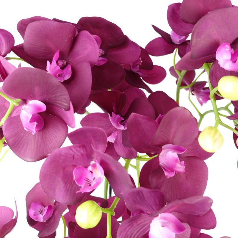 80cm Faux Plant in Fiberstone Pot, Purple