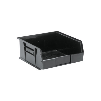  QUS235CO Conductive Ultra Stack & Hang Heavy Duty Part Organizer Black Bins 11" L x 11" W x 5" H 6 Pack