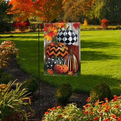 Drapeau de jardin à motif citrouilles d'automne