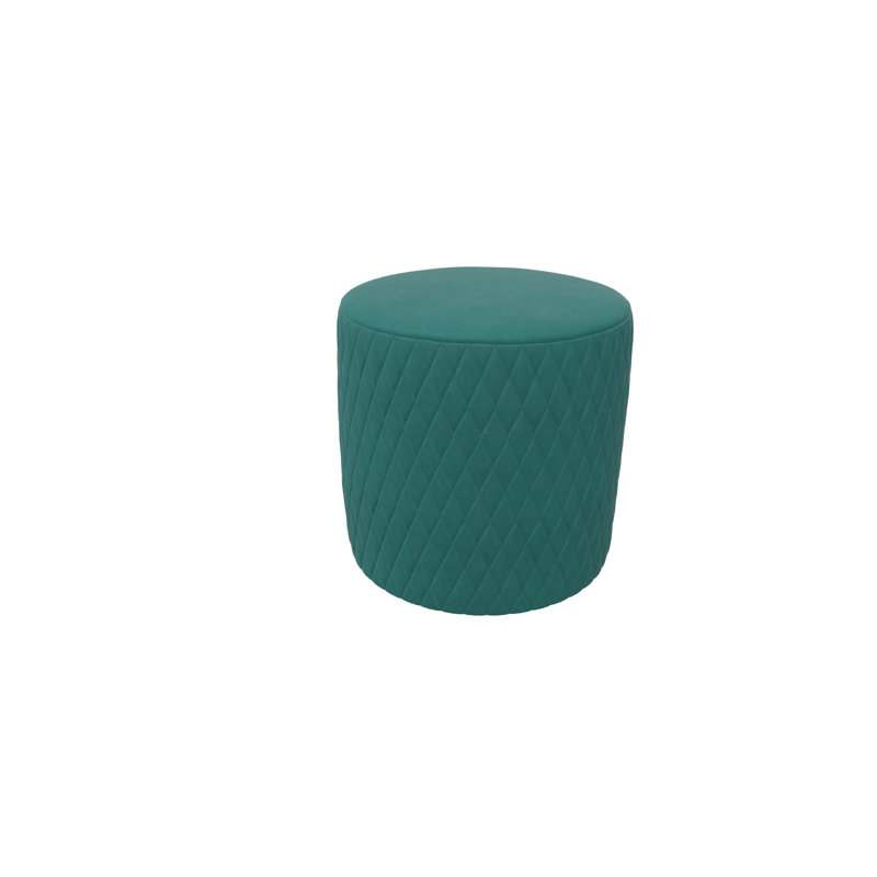Repose-pieds Carlyrose, 100 % polyester bleu pétrole