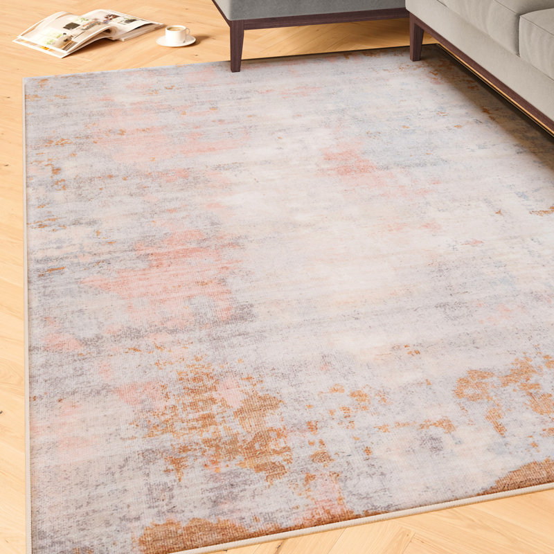 Vintage Look Cotton Flatweave Washable Area Rug, 120cm x 170cm