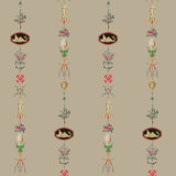 NeoClassical Stripe - Parchment Brown Wallpaper