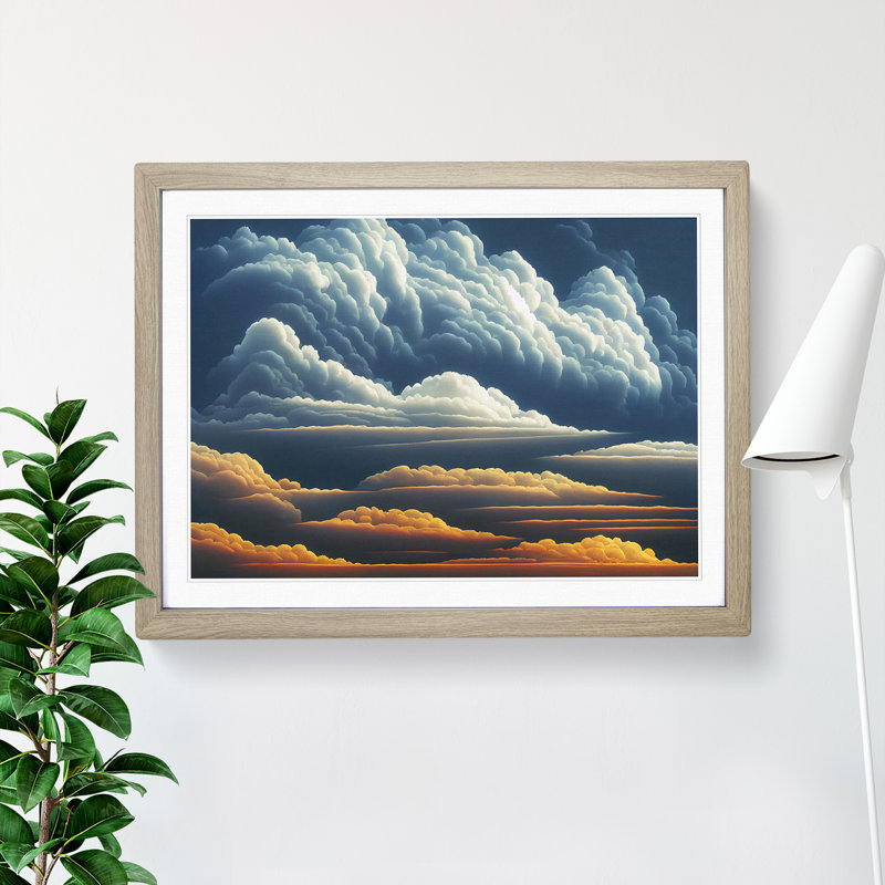Stormy Sky Vol.5 - Framed Print, 46cm H x 64cm W x 2cm D, Oak