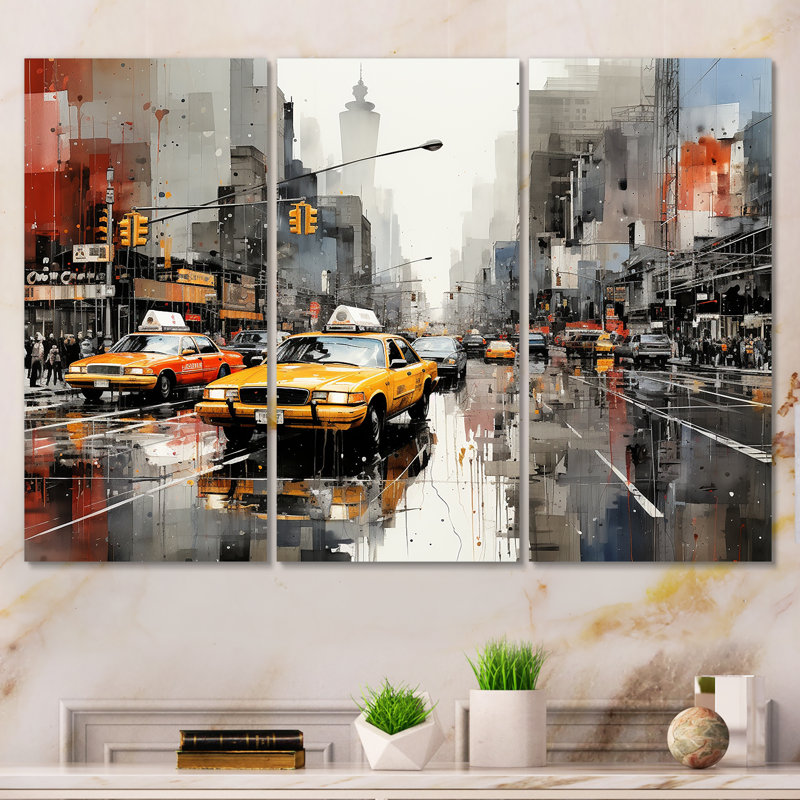 «Yellow Rues of Harlem II» - art mural Harlem Renaissance, Toile tendue, H 32 po x l 48 po