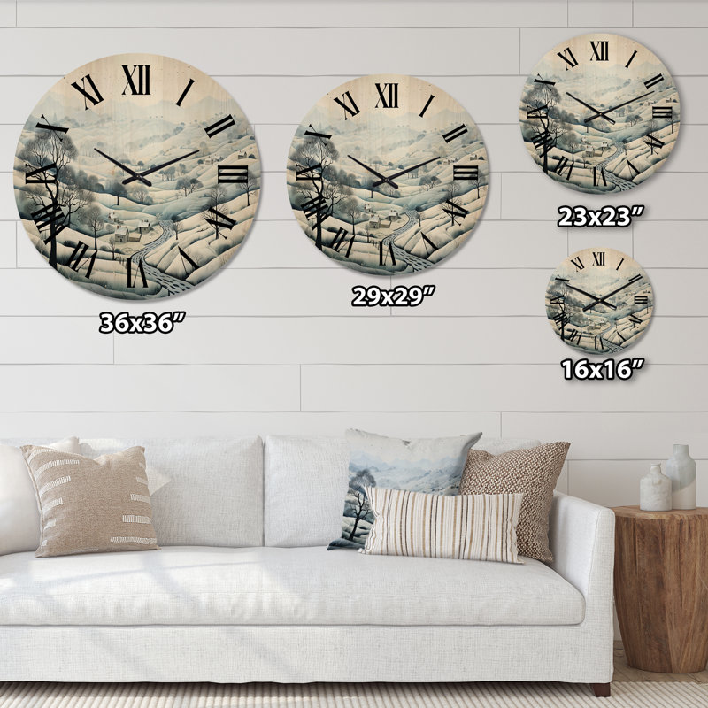 Horloge murale surdimensionnée en bois, Très grand