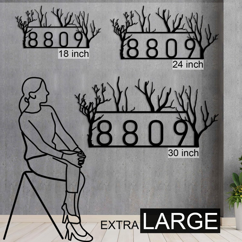 Décoration murale d'extérieur personnalisée, H 11 po x l 24 po x P 0,05 po, Oui