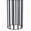 Table de salle à manger ovale en verre trempé avec base double colonne noire (71 po, sièges 6-8)-231700871