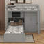Lit superposé simple avec tiroirs, garde-robe, tablettes de rangement et hydraulique-106693908