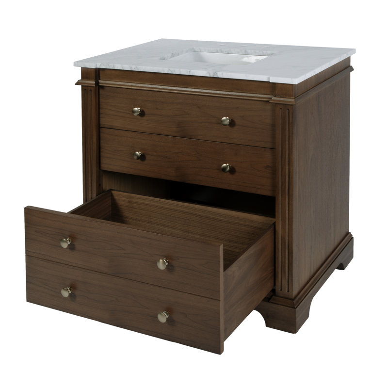 Hanson 36" Single Bathroom Vanity Set, Walnut
